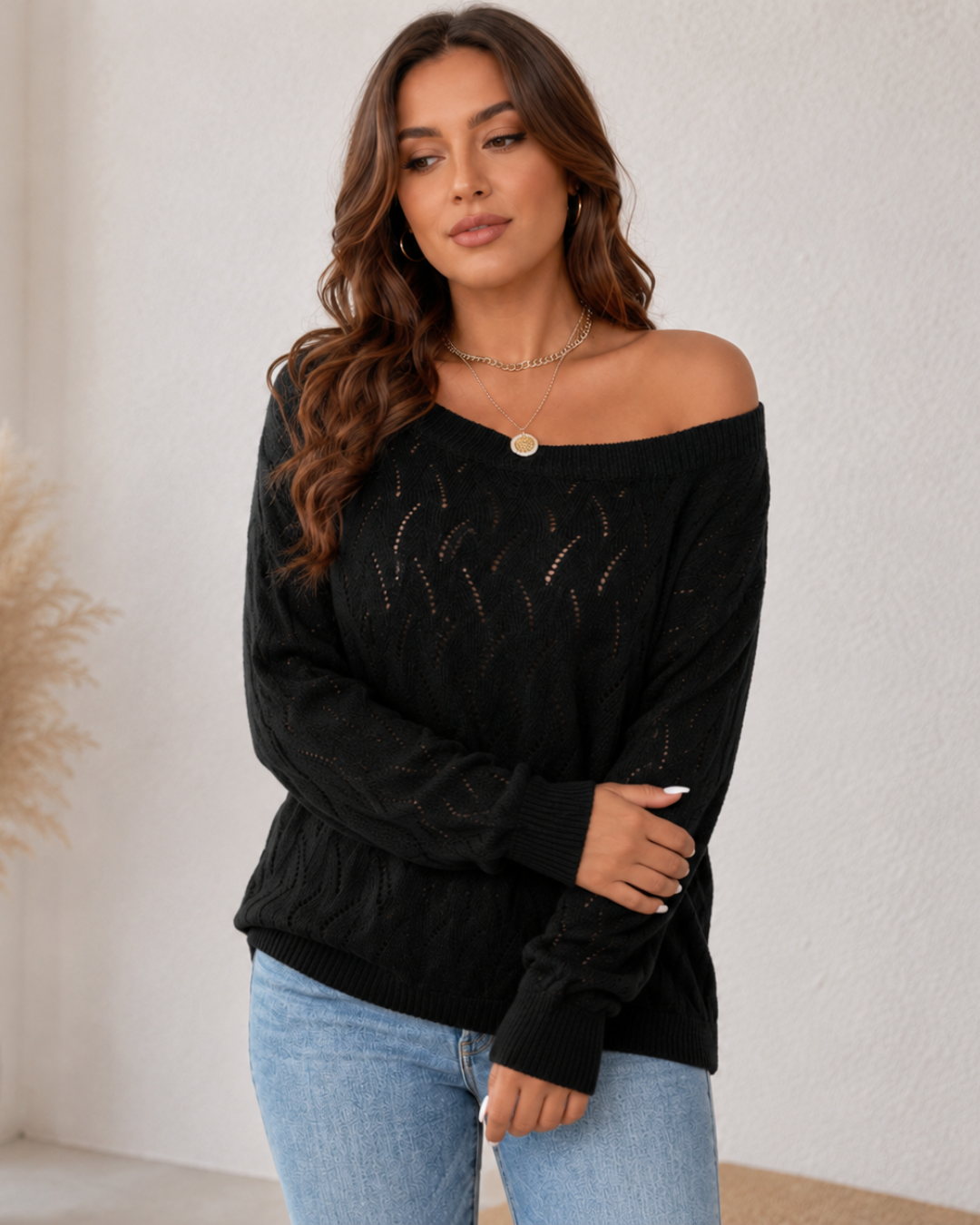 Jersey Calado con Escote Bardot