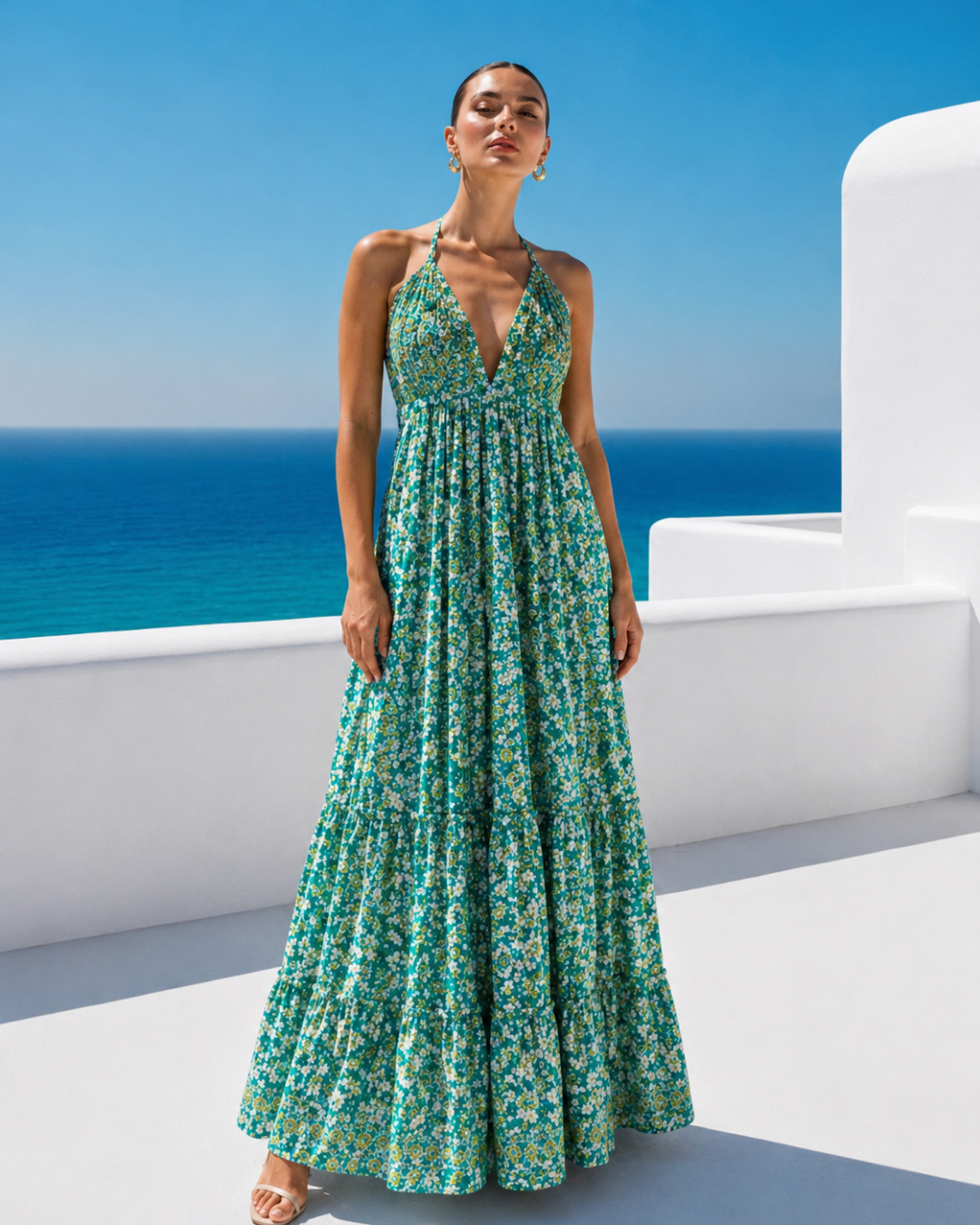 Vestido Largo Bohemio con Espalda Descubierta®