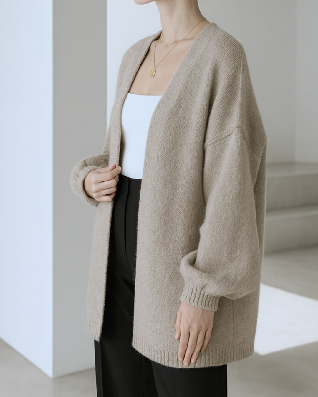 Cárdigan Oversized de Punto Ultra Suave para Mujer®