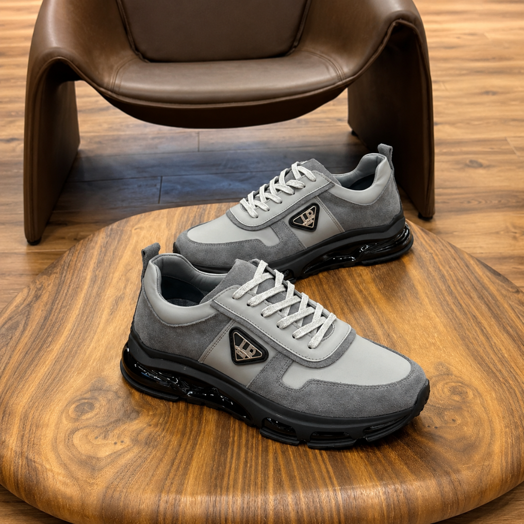 Zapatillas Deportivas en Piel y Gamuza