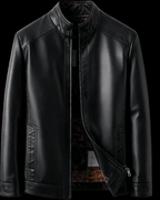 Chaqueta de Cuero con Forro Térmico para Hombre