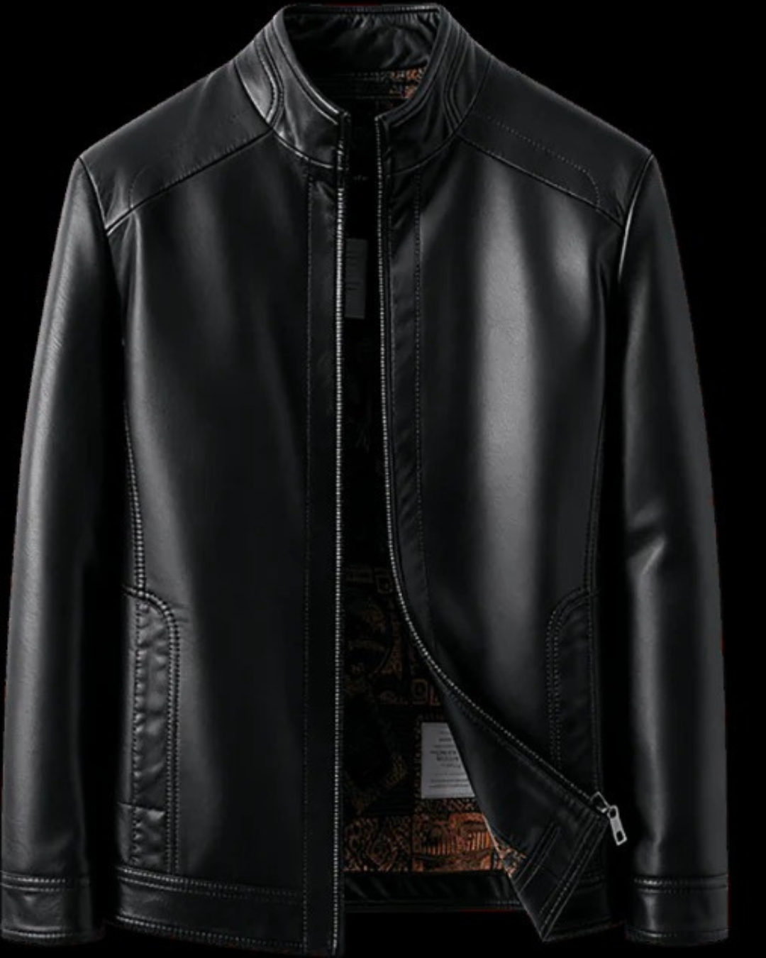 Chaqueta de Cuero con Forro Térmico para Hombre