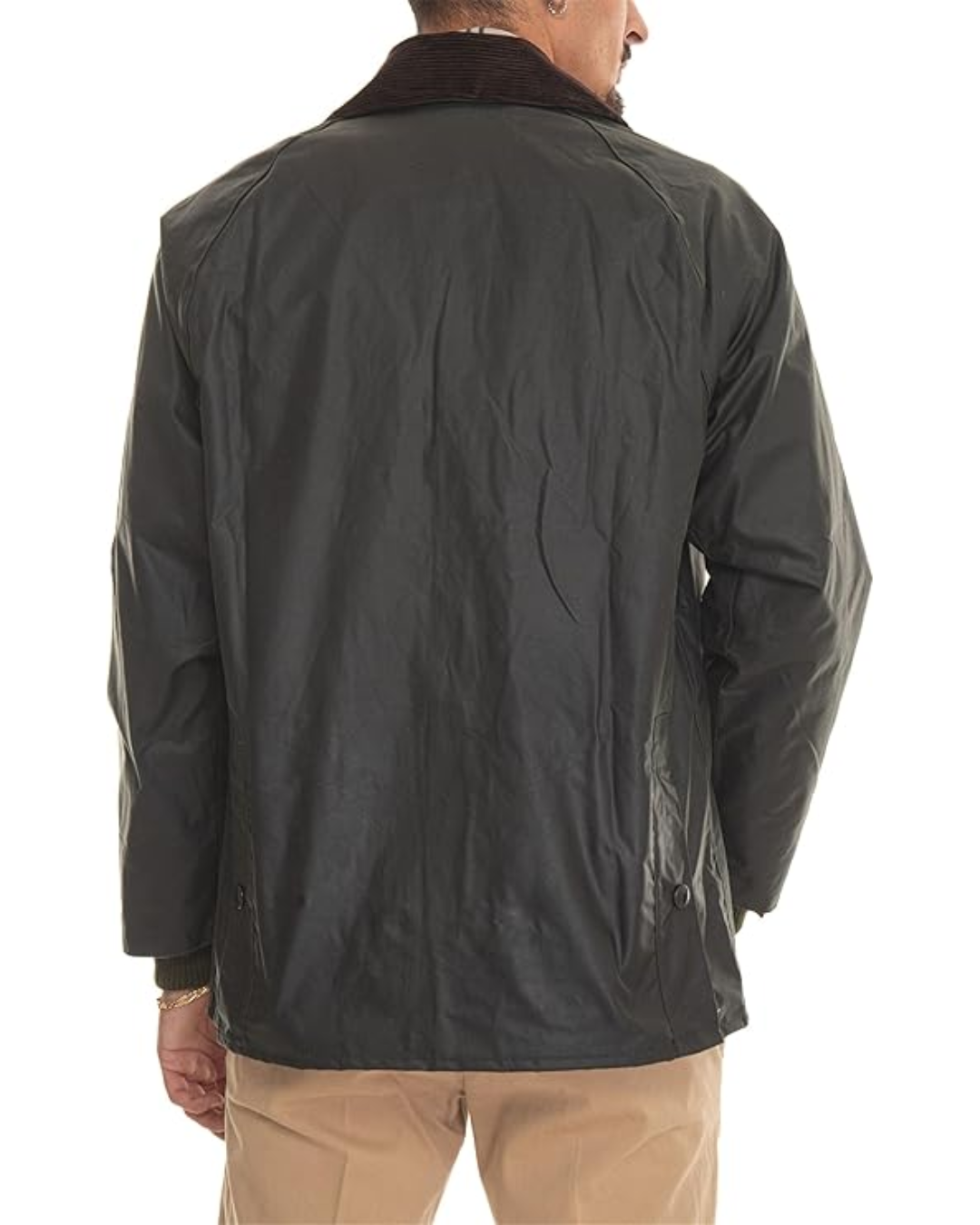 Chaqueta de Algodón Encerado de Estilo Clásico para Hombre