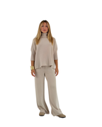 Conjunto de Punto Cuello Alto Para Mujer