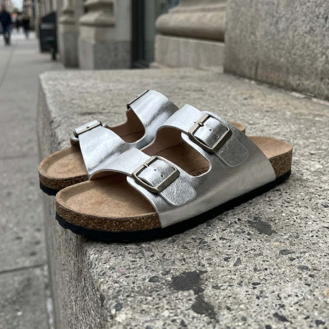 Sandalias Planas con Doble Hebilla Ajustable®