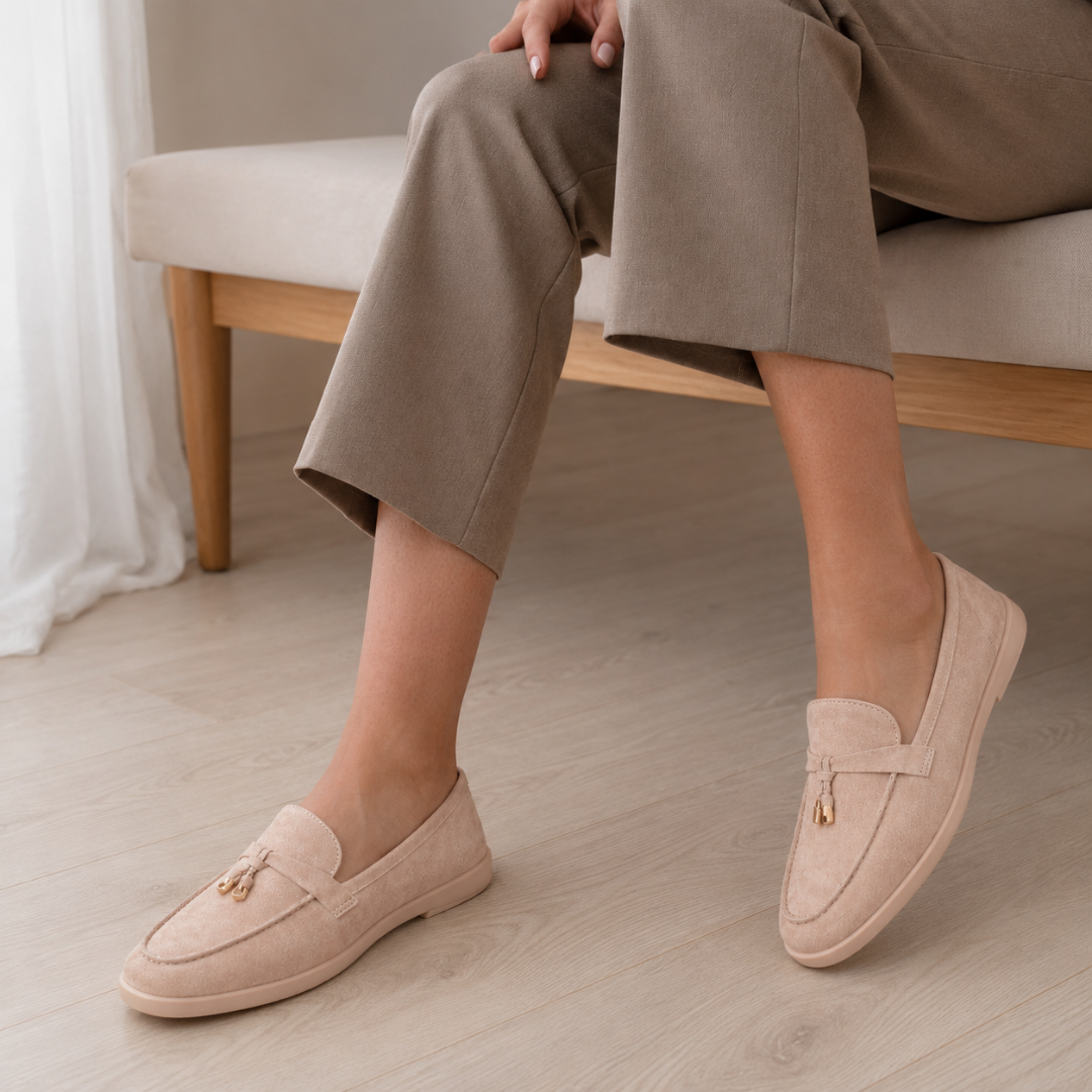 Mocasines de Mujer con Borlas Decorativas y Suela Plana