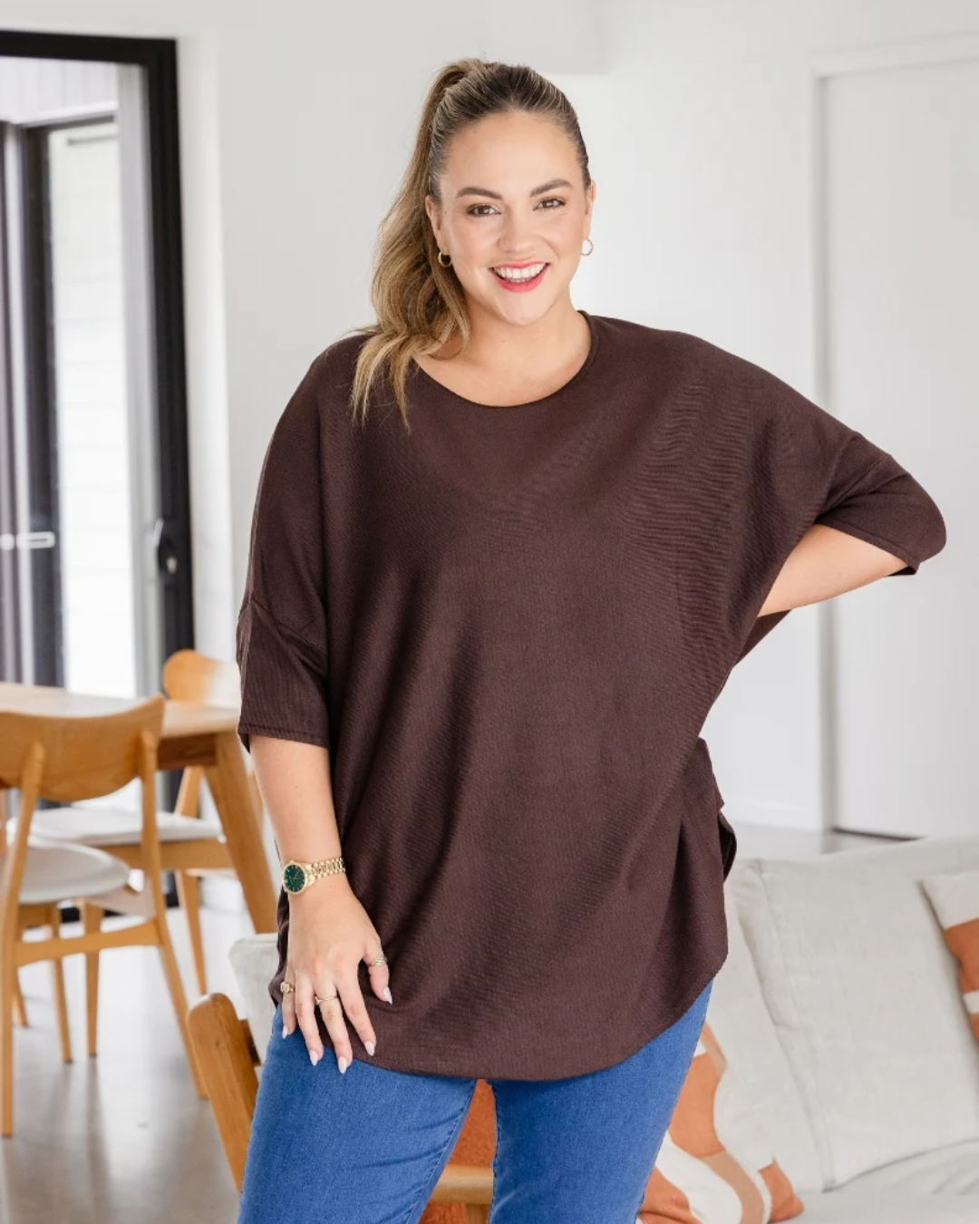Jersey de Punto de Corte Fluido para Mujer®