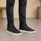 Zapatillas altas de piel con cremallera®