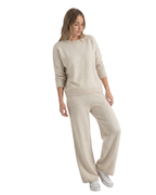 Conjunto de punto suave y casual para mujer