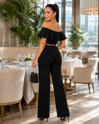 Conjunto de top con volantes y pantalón