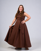 Vestido Midi con Cinturon Ajustable