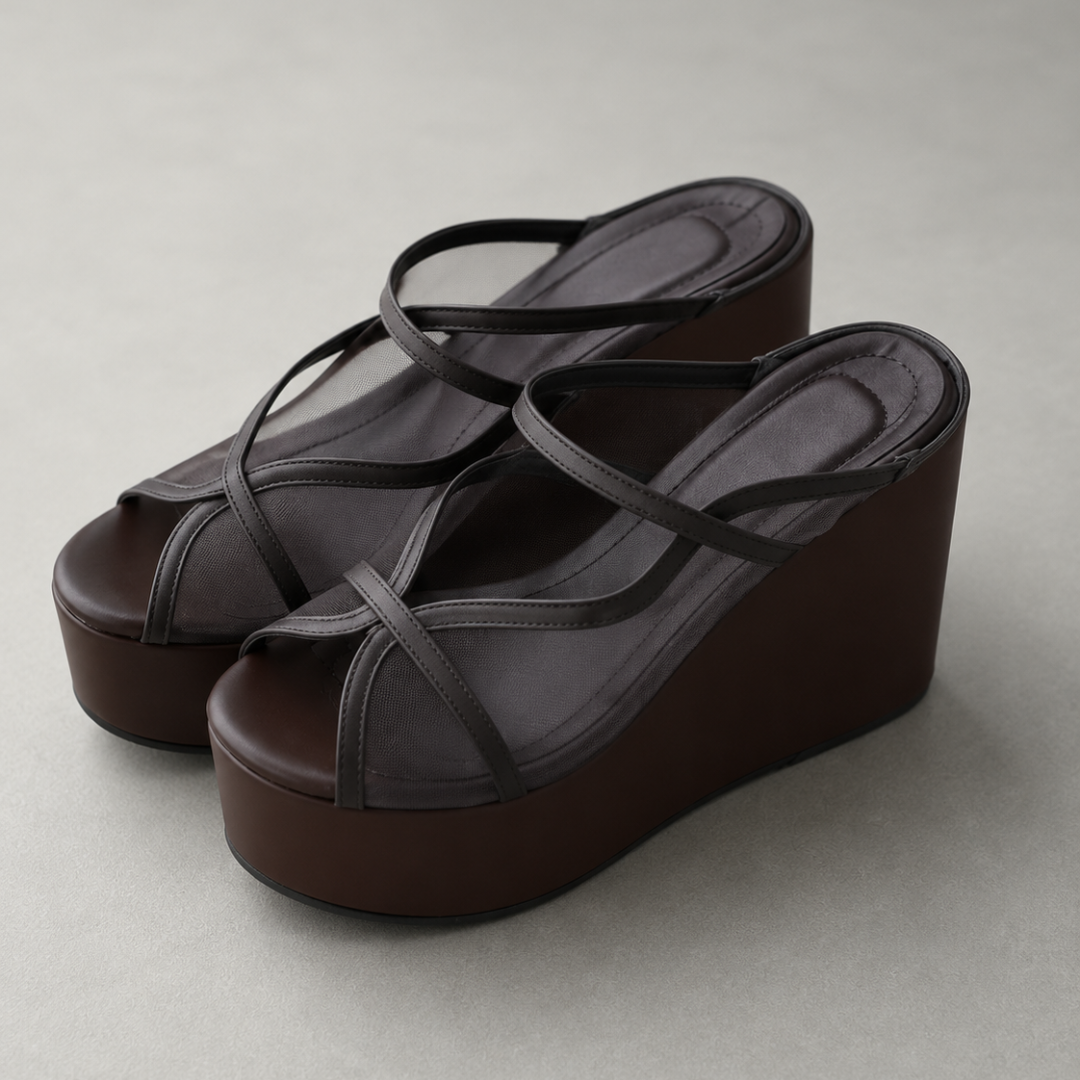 Sandalias de Cuña Plataforma con Tiras Cruzadas®