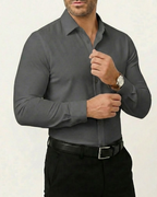 Camisa de Vestir con Tecnología de Estiramiento y Sin Planchado