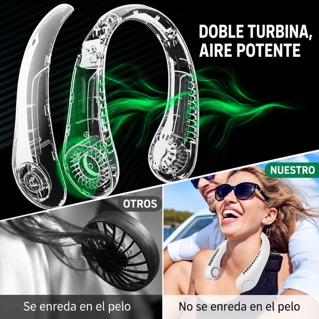 Ventilador Portátil de Cuello - Frescura cómoda en cualquier momento