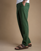 Pantalón de Lino Casual de Corte Recto