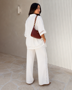 Conjunto de camisa y pantalones de lino calado®