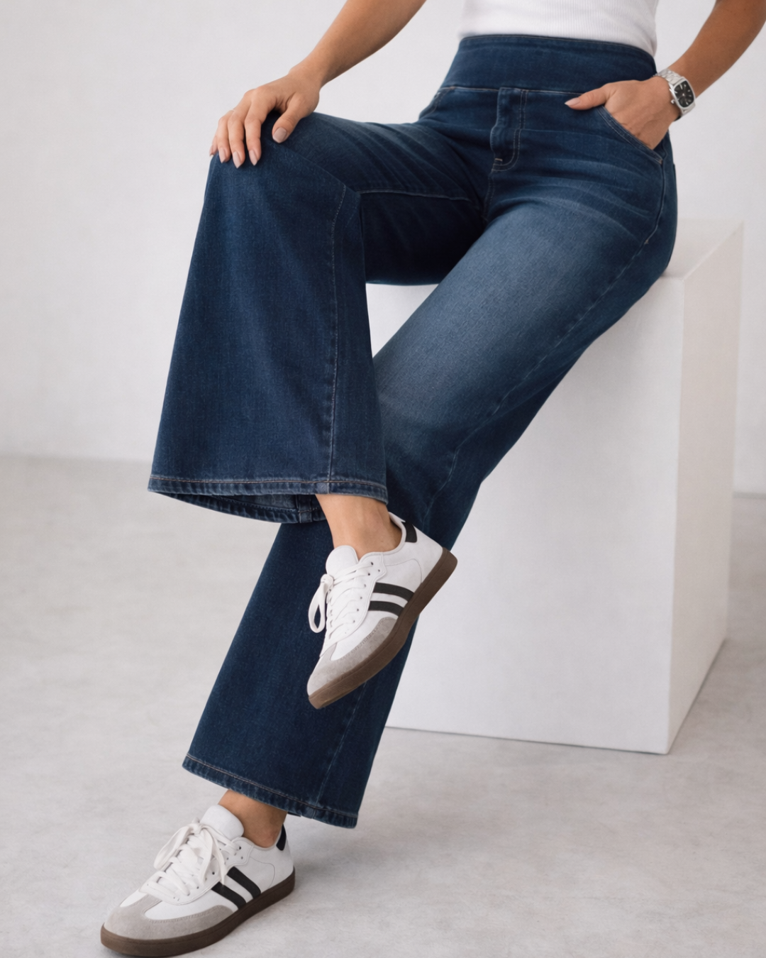 Pantalón de Pata Ancha Elástico para Mujer®