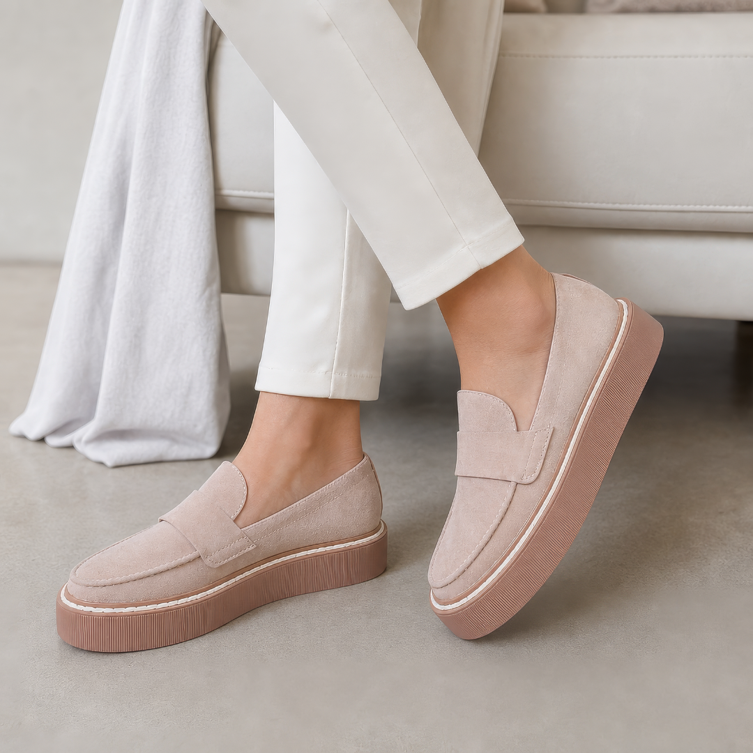 Mocasines de Ante con Suela de Goma