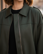 Chaqueta Bomber con Efecto Ante