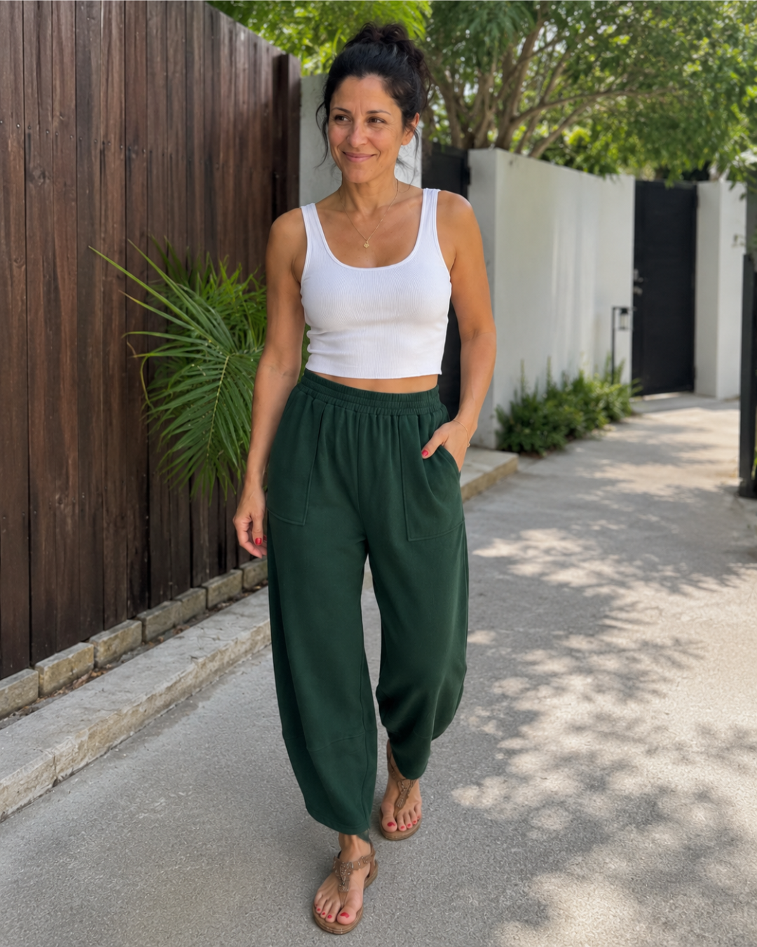 Pantalón Holgado de Mujer con Cintura Elástica