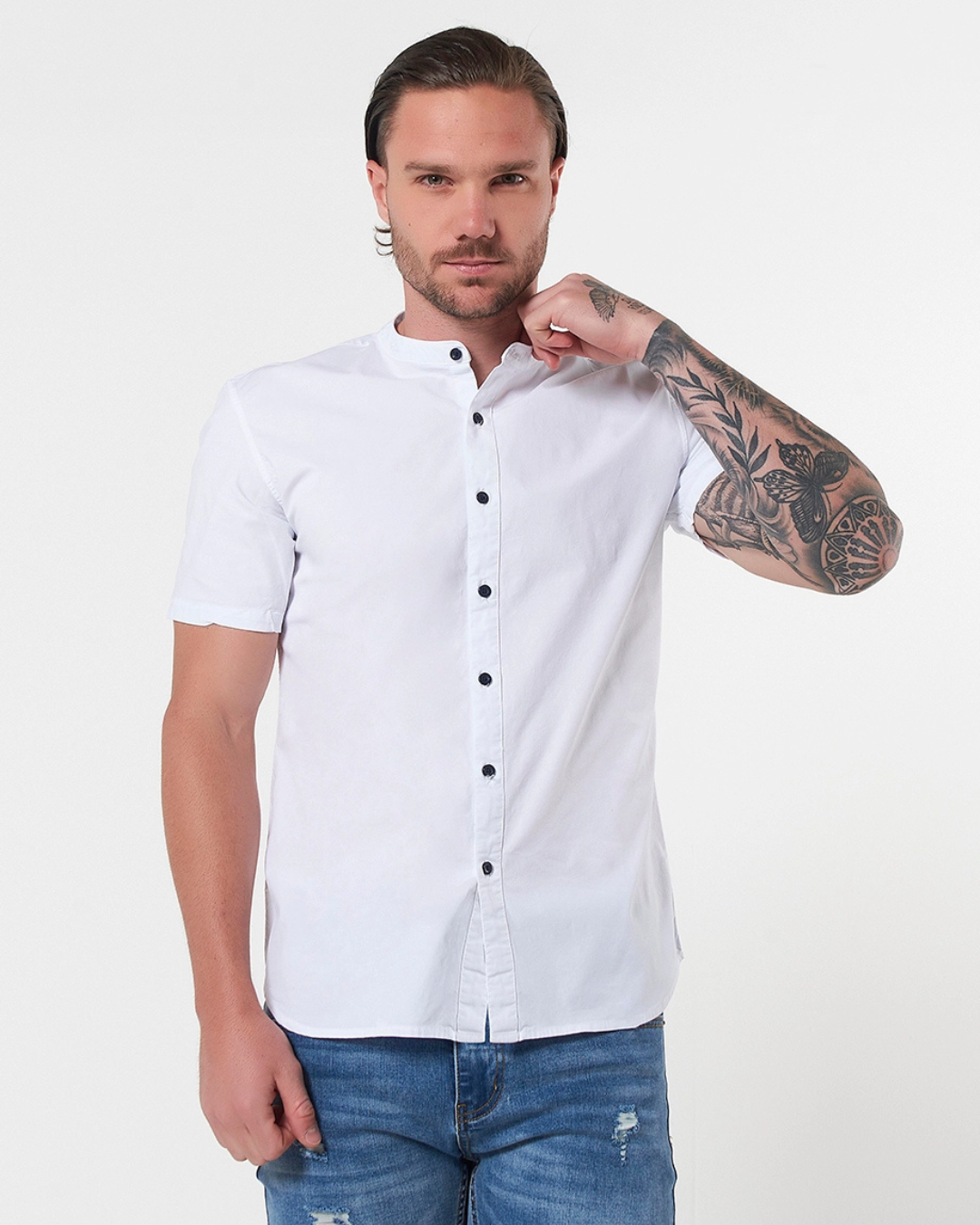 Camisa Bakú con Cuello Mao®
