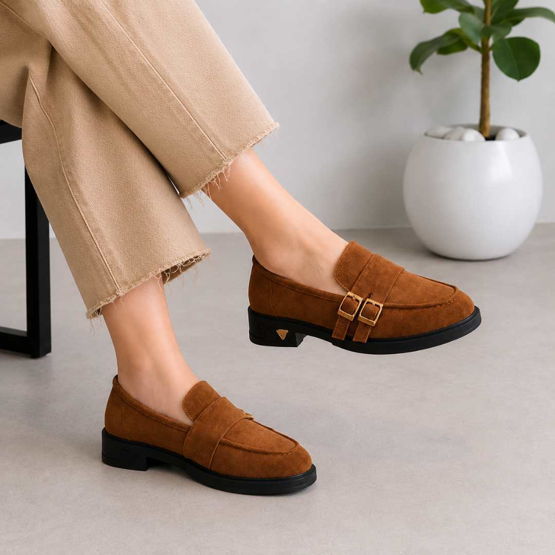 Mocasín casual con doble hebilla®