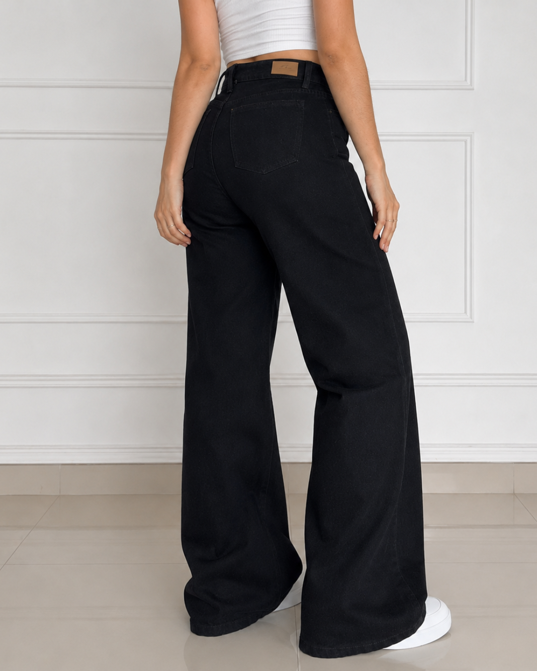 Pantalón de Tiro Alto Wide Leg