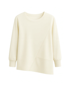 Jersey asimétrico de diseño elegante para mujer