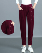 Pantalones de Terciopelo con Botones Decorativos para mujer®