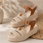 Sandalias de plataforma con tiras de esparto®
