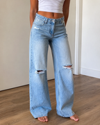 Pantalones holgados con rodillas rasgadas®