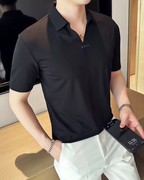 Polo de Hombre de Gran Elasticidad, Ligero, Suave y Resistente a las Arrugas en Color Liso®