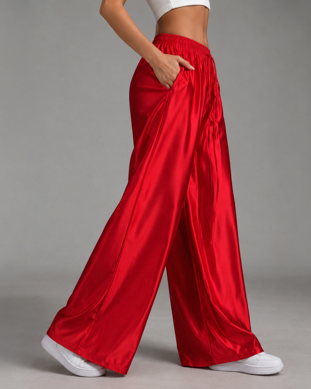 Pantalón Palazzo Satinado con Cintura Elástica®