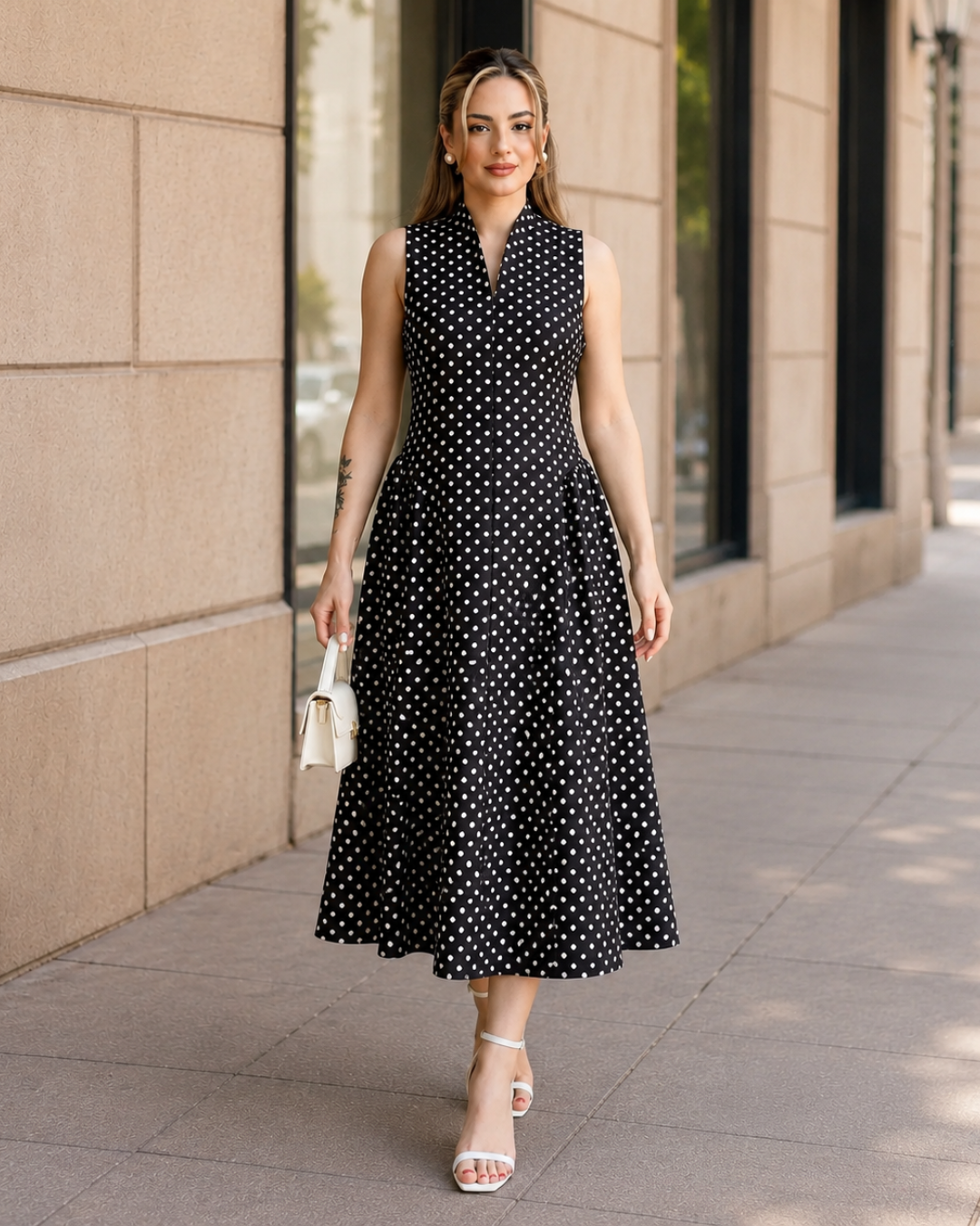 Vestido Midi de Lunares®