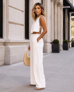 Conjunto relaxed de pantalón ancho