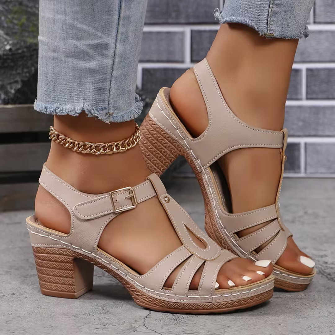 Sandalias de Tacón de Bloque London