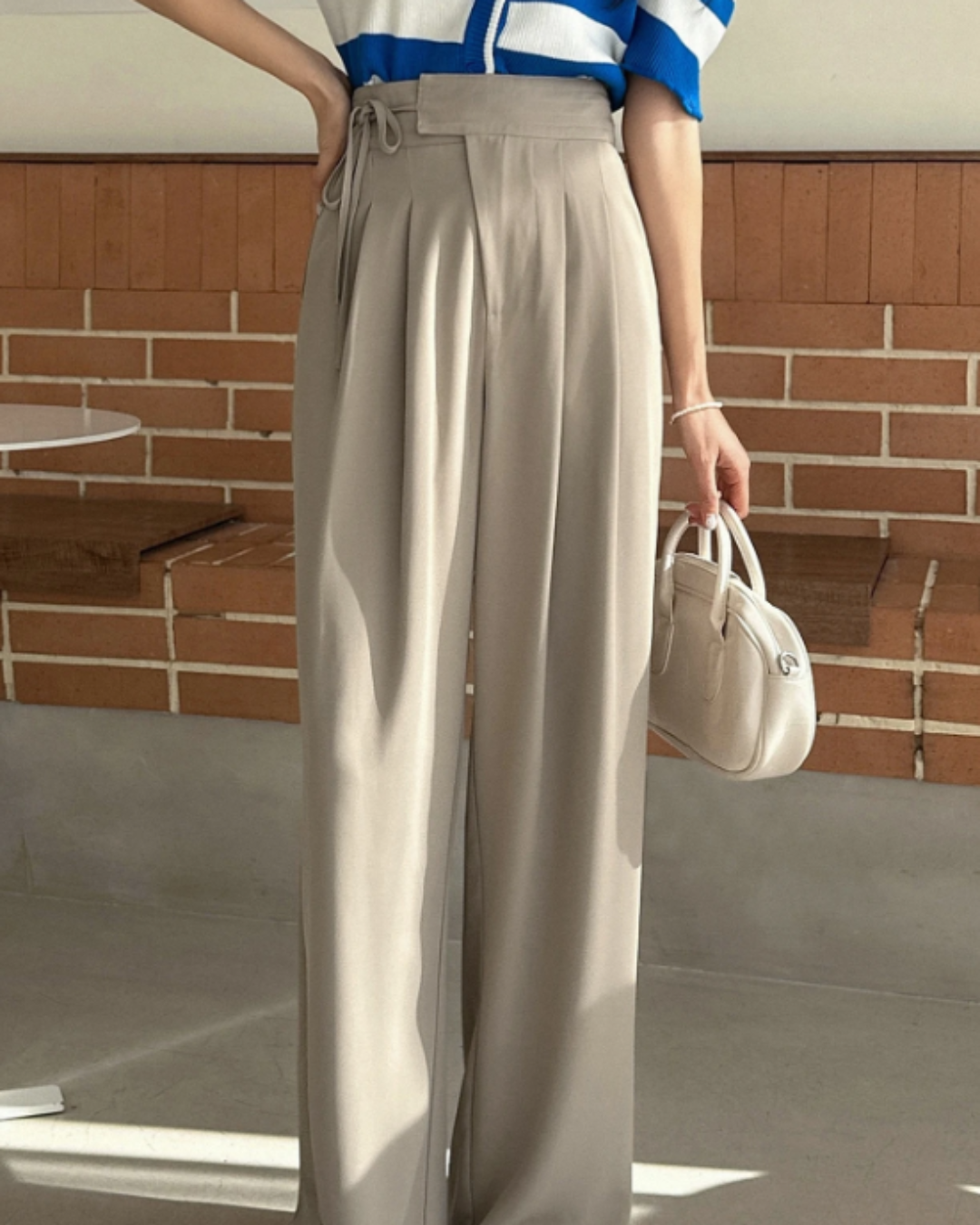 Pantalones holgados de cintura alta ajustable®