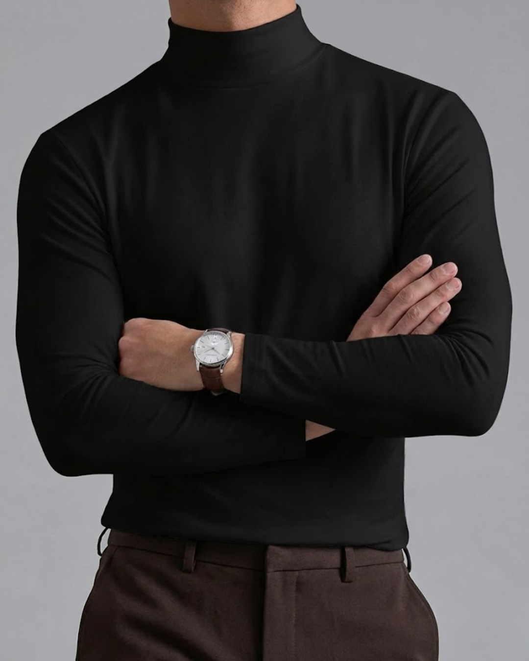 Camiseta Térmica de Cuello Alto y Manga Larga para Hombre®