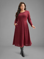 Vestido Midi Fit and Flare en Punto Texturizado®