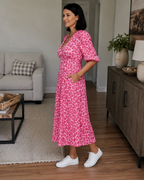 Vestido Estampado con Cuello en V