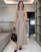 Conjunto de Top y Falda Midi