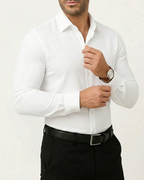 Camisa de Vestir con Tecnología de Estiramiento y Sin Planchado
