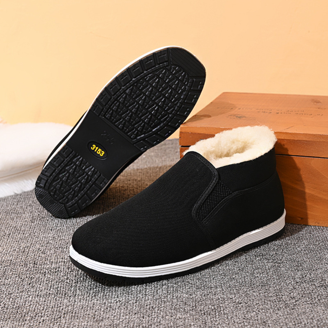 Zapatos ortopédicos cómodos y fáciles de calzar con felpa