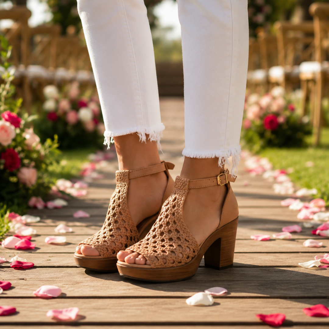 Sandalias Trenzadas de Tacón Alto®