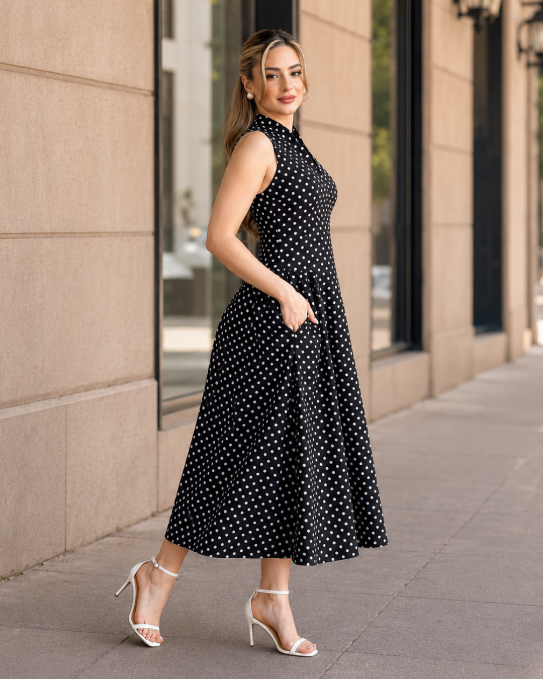 Vestido Midi de Lunares®