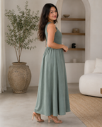 Vestido Largo Fluido sin Mangas