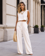Conjunto relaxed de pantalón ancho
