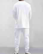 Conjunto de Dos Piezas con Textura Jacquard de Trenzado para Hombre
