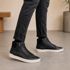Zapatillas altas de piel con cremallera®