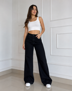 Pantalón de Tiro Alto Wide Leg
